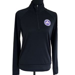 Nike DriFit 1/4 zip black jacket, U Albany Great Danes size XS